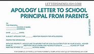 Apology Letter to School Principal from Parent - Apology Letter to Teacher from Parent