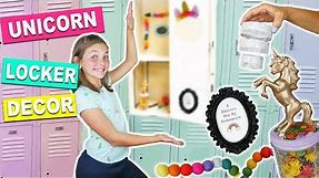 Back To School DIY Rainbow UNICORN Locker Decor and Organization | How To DIY Ideas
