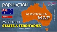 Australia Map, States, Territories and Population 2022