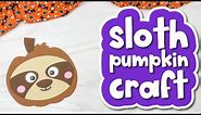 Sloth Pumpkin Craft For Kids