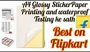 White A4 Glossy Sticker Paper |Unboxingvideo | Printing and Full Review |Waterproof Testing Ke Sath|