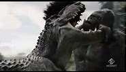 King Kong kills v-rex (2005) (Breaks jaw)