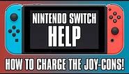 Nintendo Switch Help - How To Charge The Joy-Con Controllers! Joycon Charging Tips!