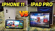 iPad Pro M2 Vs iPhone 11 BGMI Test 🔥😱 Which is Better ? | iPhone 60 FPS Vs iPad 90 FPS Test