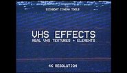 VHS Effects: Real VHS Texture Overlays (4K) | Real Video Tape Effect