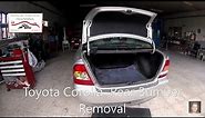 Toyota Corolla 2000-2007 rear bumper removal
