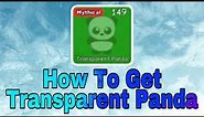 Roblox Find The Pandas How To Get Transparent Panda Tutorial!