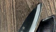 Natural Leather Knife Cover Saya Sheath Deba Knife [Brass Button]