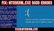 HOW TO FIXED ntoskrnl.exe BSOD errors Windows 10 (2021)
