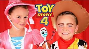 Disney Pixar Toy Story 4 Woody and Bo Peep Makeup and Costumes! Toy Story In Real Life