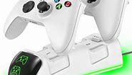 Controller Charger Station for Xbox Series/One-X/S/Elite with 2 x 4800 mWh Rechargeable Battery Packs, Charging Station Dock Stand for Xbox Controller Battery with 4 Battery Covers for Xbox Series/One