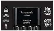 Panasonic K-KJ17K3A4BA Advanced Battery Charger Pack with 4 AAA eneloop pro High Capacity Ni-MH Rechargeable Batteries