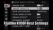 Fujifilm X100F Settings