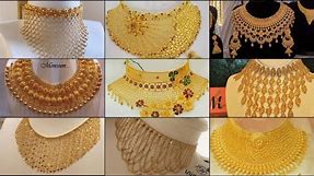 Unique heavy gold necklace designs | new joroya necklace designs | George's and stylish necklace |