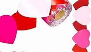 Noveread 69 Ft Valentine's Day Glitter Bulletin Board Borders Heart Decoration Borders Shine Red Pink Bulletin Board Border Sweet Heart Trim Border for Romantic School Classroom Office Party Decor