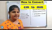 how to convert cm to mm | conversion of cm into mm | Centimeter into millimeter