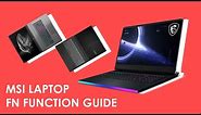 MSI Laptop Keyboard FN Function Guide