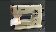 Demo of a Bernina 801 Matic Electronic MADE SWITZERLAND Sewing Machine w/ Hard Shell Case