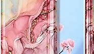 Btscase Compatible with Samsung Galaxy S9 Case, Marble Pattern 3 in 1 Heavy Duty Shockproof Full Body Hard PC+Soft Silicone Drop Protective Women Girls Cover for Samsung Galaxy S9 (2018), Rose Gold