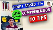 How to pass 11+ exam & my experience on 10 COMPREHENSION TIPS 11 plus exam tips | Lessonade