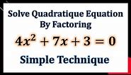 Maths memes // Solve Quadratique Equation By Factoring // Step By Step // #algebra #maths