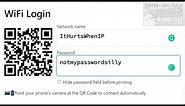 How to Create a Printable Wi Fi Login & Password QR Code