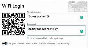 How to Create a Printable Wi Fi Login & Password QR Code