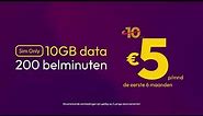 5 Euro Deals - Sim Only 10 GB + 200 min voor €5,- p/m - 6mnd Youfone TV Commercial