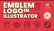 Adobe Illustrator Tutorial Part 1: Emblem Logo Design #tutorials #graphicmaze