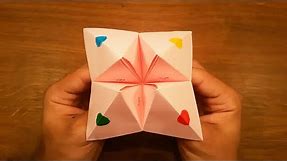 How To Make a Paper Fortune Teller - EASY Origami