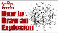 How to draw a cartoon explosion