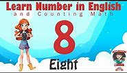 Learn Number Eight 8 in English & Counting, Math