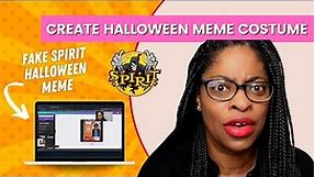 How to Create the Halloween Meme Costume (Fake Spirit Halloween Meme) Desktop