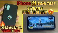 IPHONE 11 3 YEAR REVIEW | SHOULD YOU BUY IPHONE 11 IN 2024 | IPHONE 11 BGMI & PUBG TEST💀