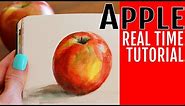 How to Paint an Apple with Watercolor From Life Easy Tutorial