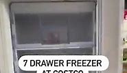 7 drawer freezer at Costco! 11 cubic feet, 7 drawers for an organized freezer, adjustable temp control, drawers are removable for easy clean up. Call your local warehouse with item number (located at the top of the price sign) $429.99 #costco #costcofinds #organization #freezer | costcoguide