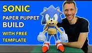 How to make a Sonic puppet - Paper Craft