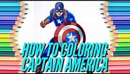 How to coloring Captain America Marvel Avengers Coloring page