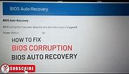 How to Fix Bios Corruption has been Detected (BIOS - Auto Recovery) | Hobi IT