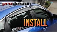 PRO Design Side Window Visor Install - Honda Civic 2016 2017 2018 2019 2020 2021 10th Gen