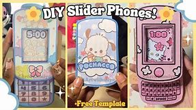 🌼DIY Slider Phone Tutorial🌼|+Free Template| Cute Cardboard Crafts 🍡