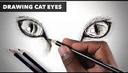 Cat Eyes - How To Draw - Realistic Cat Eyes Drawing - Step By Step