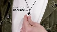 Galis Pendant Necklace for Men - Waterproof Necklace with Stainless Steel Geometric Triangle Pendant - Stylish Leather Necklace Cord as Gifts for Him - 23" Black Cord Necklace with Onyx Pendant