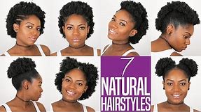 7 NATURAL HAIRSTYLES (For Short to Medium Length Natural Hair) (4B/4C Hair)