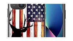 DJSOK iPhone 13 Case,Deer Hunting America Flag iPhone 13 case for Boys Girls,Fashoin Design Shock Absorption Non-Slip Stripe TPU Bumper Frame Case Compatible for Apple iPhone 13 6.1inch