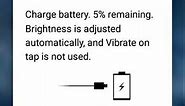 LG K8 V - Battery Low (screen recorded)