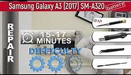 How to replace 🔧 🔋 a Battery on 📱 Samsung Galaxy A3 (2017) SM-A320