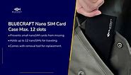 BLUECRAFT Nano SIM Card Case (Max. 12 Nano SIM Slots) Slim Aluminum Antistatic Holder with SIM Card adapters and Removal Ejector Pin Tool(Silver)