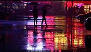 Rainy City Night - Royalty Free Stock Footage