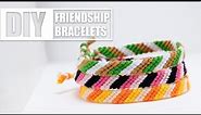 DIY Candy Stripe / Diagonal Striped Friendship Bracelets | Easy Tutorial for Beginners